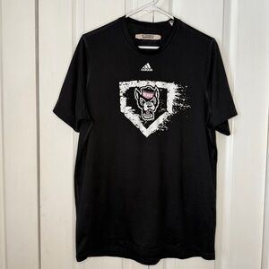 Adidas Black Graphic NC State Men's short sleeve T Shirt L
